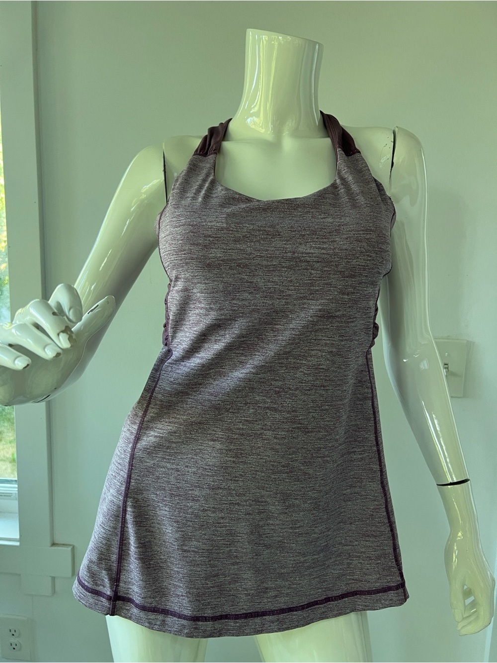 Lululemon Purple Heather Halter Tank Top size 20 gym activities